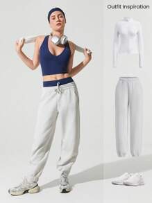 GLOWMODE FeatherFit™ Crossover Straps Cutout Back Deep V Neck Tank Top Low Impact Yoga Daily