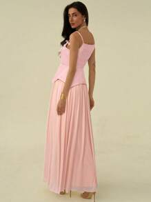 Aloruh Women Two Pieces Outfits For Daily Wear - Baby Pink - View 2