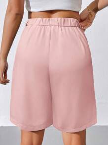 SHEIN Essnce Women's SummerWoven Casual Bermuda Shorts