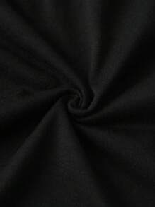 SHEIN Little Byeori 年轻女孩休闲蝴蝶装饰短袖T恤和多层下摆裙子套装