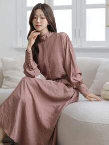 DAZY 女士两件套日常穿搭，秋季家居服套装 - 粉色 - 查看 7