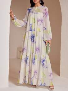 Veilorie Women Arabian Style Long Dress, Fashionable For Summer, Modest - Multicolor - View 5