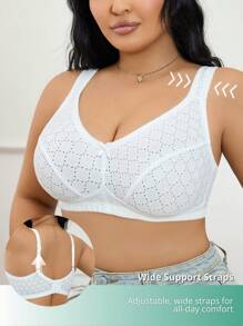 SHEIN Plus Size Women Non-Wired Lingerie Bra, 1pc