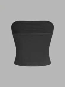 SHEIN Essnce 4 件套纯色休闲百搭女士吊带背心，适合夏季度假 - 彩色 - 查看 6