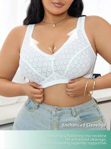 SHEIN Plus Size Women Non-Wired Lingerie Bra, 1pc