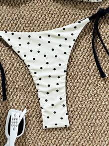 Swim Mod 2025年新款女士随机印花三角比基尼套装，性感夏季沙滩度假休闲泳装