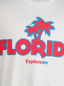 Tween Boy Letter Print Round Neck Short Sleeve T-Shirt, Summer - White - View 7