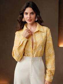 Anewsta 女式重工刺绣复古风格百搭衬衫，适合春夏流浪汉、海滩