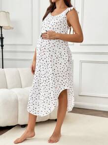 Modmama Bekleidung für Geburt und Entbindung Pyjama Pyjama-Kleid Loungewear Nachthemd Bademantel Nachtwäsche Unterwäsche & Nachtwäsche Pyjama Set