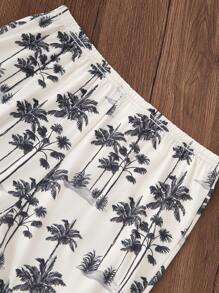 Set de 2 piezas de pijama casual de vacaciones para hombre con estampado de letras y manga corta
