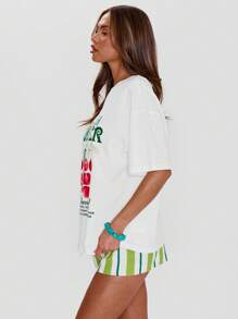 MUSERA Women T-Shirts Organic Girl Summer Graphic Tee Oversized Airport Outfits Holiday Summer Graphic Tees Fall Back To School