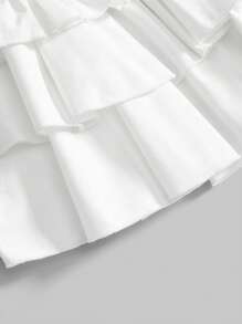 ROMWE J-Fashion Váy bó sát mini họa tiết da báo Y2K cổ điển, cạp trễ gợi cảm - trắng - Xem 4