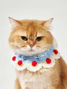 PETSIN Handmade Knitted Snowy Cute Pet Scarf For Cats, Dogs, Rabbits - Bibs, Collars, Neckerchiefs, Bandanas - Multicolor - View 2