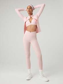 GLOWMODE 女士运动紧身裤 - 淺粉色 - 查看 1