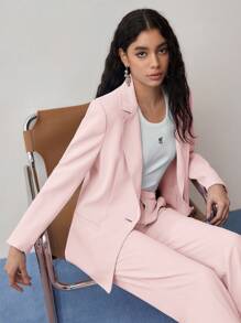 MOTF STUDIO SINGLE BUTTON STRUCTURED BLAZER