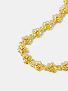 MOTF PREMIUM Pulsera con cadena de flor - Amarillo Oro - Ver 4