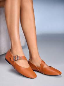 CUCCOO GRLICON Zapatos planos de estilo Y2K para mujer, adecuados para looks punk, motero, chica cool, Halloween, Navidad y fiestas - Marrón - Ver 2