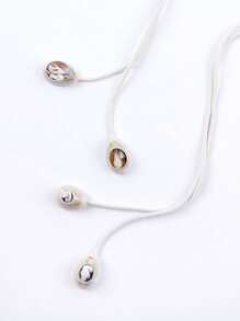 MUSERA Shell Rope Belly Chain Rope Festival Holiday Summer - White - View 3