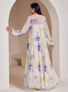 Veilorie Women Arabian Style Long Dress, Fashionable For Summer, Modest - Multicolor - View 3