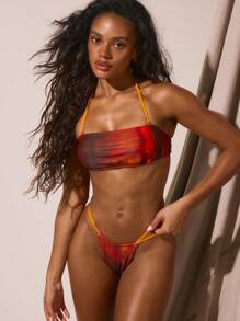 Musera Resort Top de bikini brassière à encolure carrée et à encolure ras-du-cou. Idéal pour les vacances printanières et estivales, sexy, bohème, pour les festivals d'Ibiza, la plage et les rassemblements