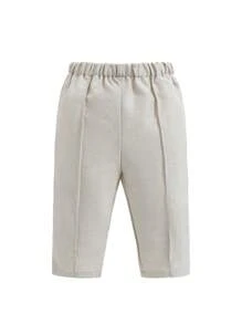 3 件套男婴/女婴绅士装 - 白色长袖衬衫、T 恤、背心和裤子套装，优雅春夏季西装，适合生日派对、洗礼、1 岁生日、正式活动、婚礼嘉宾、花童