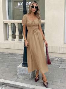 SHEIN Frenchy 女士休闲纯色长款连衣裙，夏季