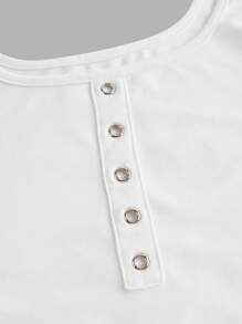 Slaydiva 2pcs/Set Buttoned Racerback Tank Top For Women, Pleated Design, Suitable For Summer - Multicolor - View 7