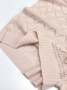 SHEIN LUNE Plus Size Casual Vacation Style Short Sleeve Sweater Set Women Clothes Women Summer Sets Women Clothes Winter Fall Autumn - Apricot - View 7