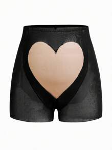 Moonlight&Mama 舒适休闲心形图案全覆盖孕妇及哺乳内衣 - 黑色 - 查看 6