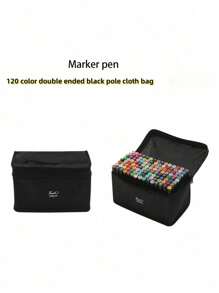 个性化 60/48/80/36/24 色双头丙烯颜料马克笔和水彩笔套装，专业动漫绘画设计美术用品返校 - 彩色 - 查看 7