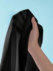 SHEIN Swim Women's Black Solid Color Beach Vacation Sexy Kimono Cover Up With Side Rope Design For Summer - Black - View 6