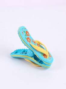 SHEIN 1pc/2pcs Flip-Flop Beach Towel Clips For Chair Jumbo Size Plastic Clothes Pegs For Pool Lounger Secure Clips For Beach Chairs