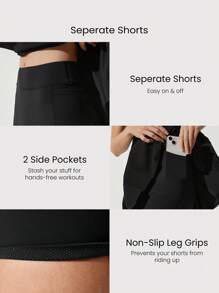 GLOWMODE Court To Club Colorblock Monochrome Design Pleated Dress Tennis Golf Pickleball Low Impact Daily Casual Wear