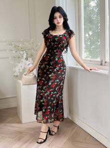 Modelyn Ruffle Tie-Waist Bow Elegant Romantic Vacation Dress - Multicolor - View 5