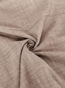 EMERY ROSE Women's Solid Color Cuffed Sleeve Single Breasted Casual Shirt Midi Dress,Shirt Dresses For Women