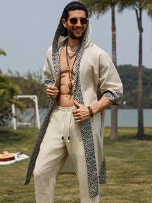 Manfinity RSRT Men's Hooded Long Short Sleeve Shirt - Multicolor - View 2