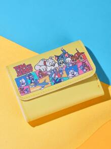 TOM & JERRY X SHEIN Suporte de Cartão com Estampa Fashionable Fofa de Gato, Cachorro e Rato em Desenho Animado