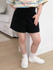 DAZY 秋季女童休闲短裤 - 黑色 - 查看 4