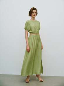 Lumivelle 女士日常两件套服装 - 綠色 - 查看 4