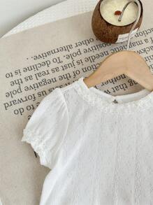 LMoss Kids Set de 2 piezas de niña joven: camiseta de cuello redondo con volantes de unicolor y falda con dobladillo de tulipán