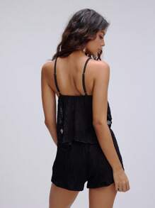 SHEIN Unity Conjunto de dos piezas para mujer para uso diario - Negro - Ver 2