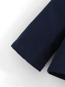 Bộ quần áo vest và áo khoác cho bé trai sơ sinh, phong cách thành thị dễ thương - màu đen - Xem 3