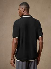 AKNOTIC Business Casual 男士提花“Old Money”高尔夫 Polo 衫，修身弹力短袖，时尚休闲装，适合日常、通勤、春夏季、度假、派对、婚礼、情侣装、男友礼物、沙滩装、父亲节礼物、学校