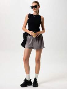 Fluxe Cityvoya Casual Loose Solid Color Women's Shorts, Fashionable For Summer,Flowy Short,Comfy Shorts