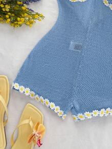 Soleia Women's Daisy Sleeveless Jumpsuit Beach Vacation Outfits Spring Summer Outfits For Women Beach West Music Festival Bohemia Boho