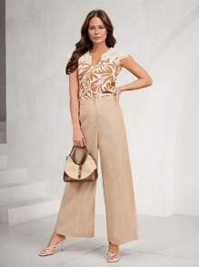 Miaspire Damen Einfarbige, weitgeschnittene, locker sitzende Lässig Hosen mit Taschen, vielseitig & elegant für den Sommer