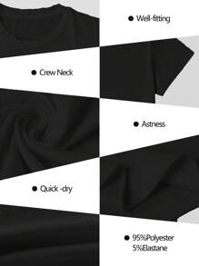 INAWLY Camiseta gráfica estética ajustada de estilo gótico minimalista y casual de manga corta con estampado de pixeles de bloques de color y ojo morado para mujer con tallas grandes, estilo callejero y clubwear punk - Negro - Ver 5