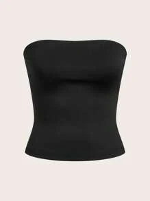 SHEIN EZwear 4 Pieces Women Fashionable Cropped Top Suitable For Summer
