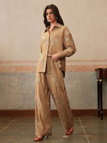 Anewsta Women Two Pieces Outfits For Daily Wear - Champagne - View 5