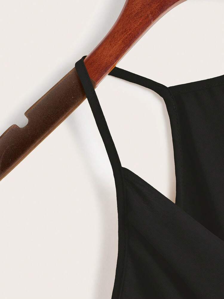 Plus Wrap Curved Hem Cami Top